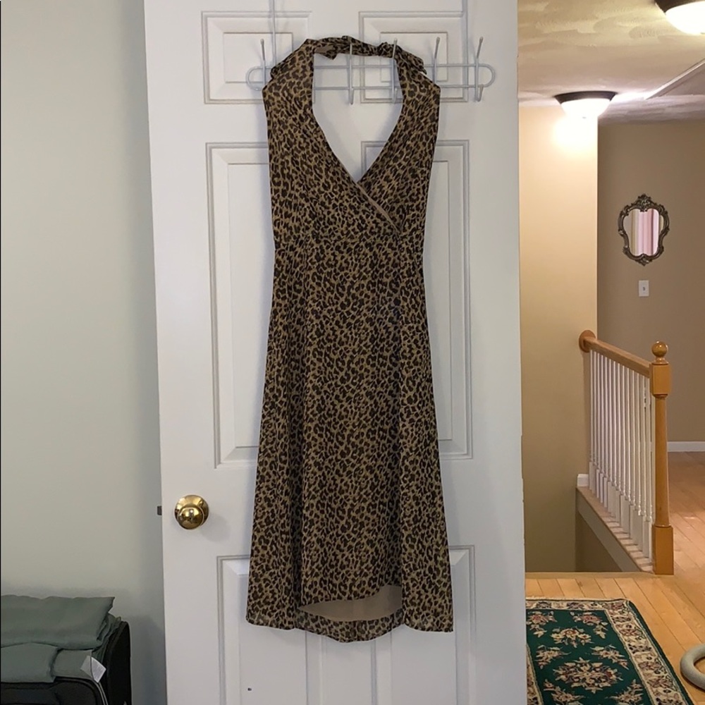Cheetah halter dress 🔥